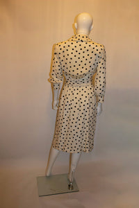 Vintage Yves Saint Laurent Silk Spot Dress