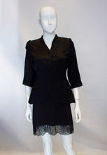 Load image into Gallery viewer, A Vintage 1940s Black Satin short sleeved Jacket