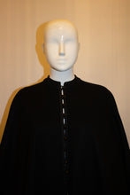 Load image into Gallery viewer, Vintage Yves Saint Laurent Rive Gauche Black Wool Cape