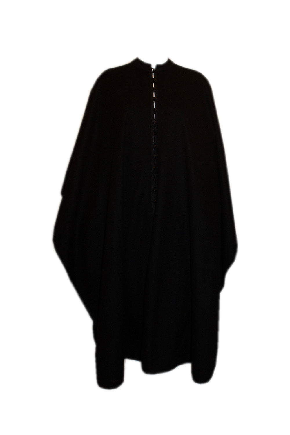 Vintage Yves Saint Laurent Rive Gauche Black Wool Cape