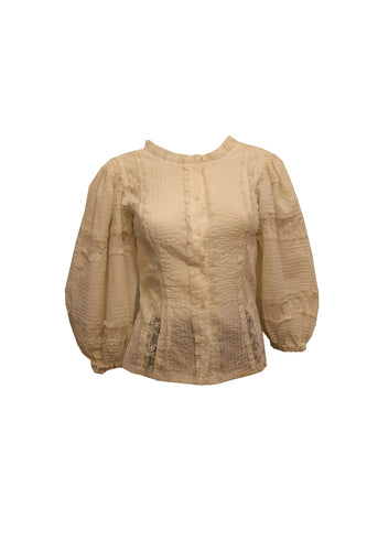 Rare Vintage White Mexicana Blouse