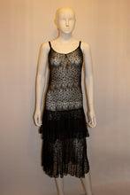 Load image into Gallery viewer, Vintage Black Lace Evening Dress