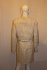 Vintage Chanel Style Ivory Suit