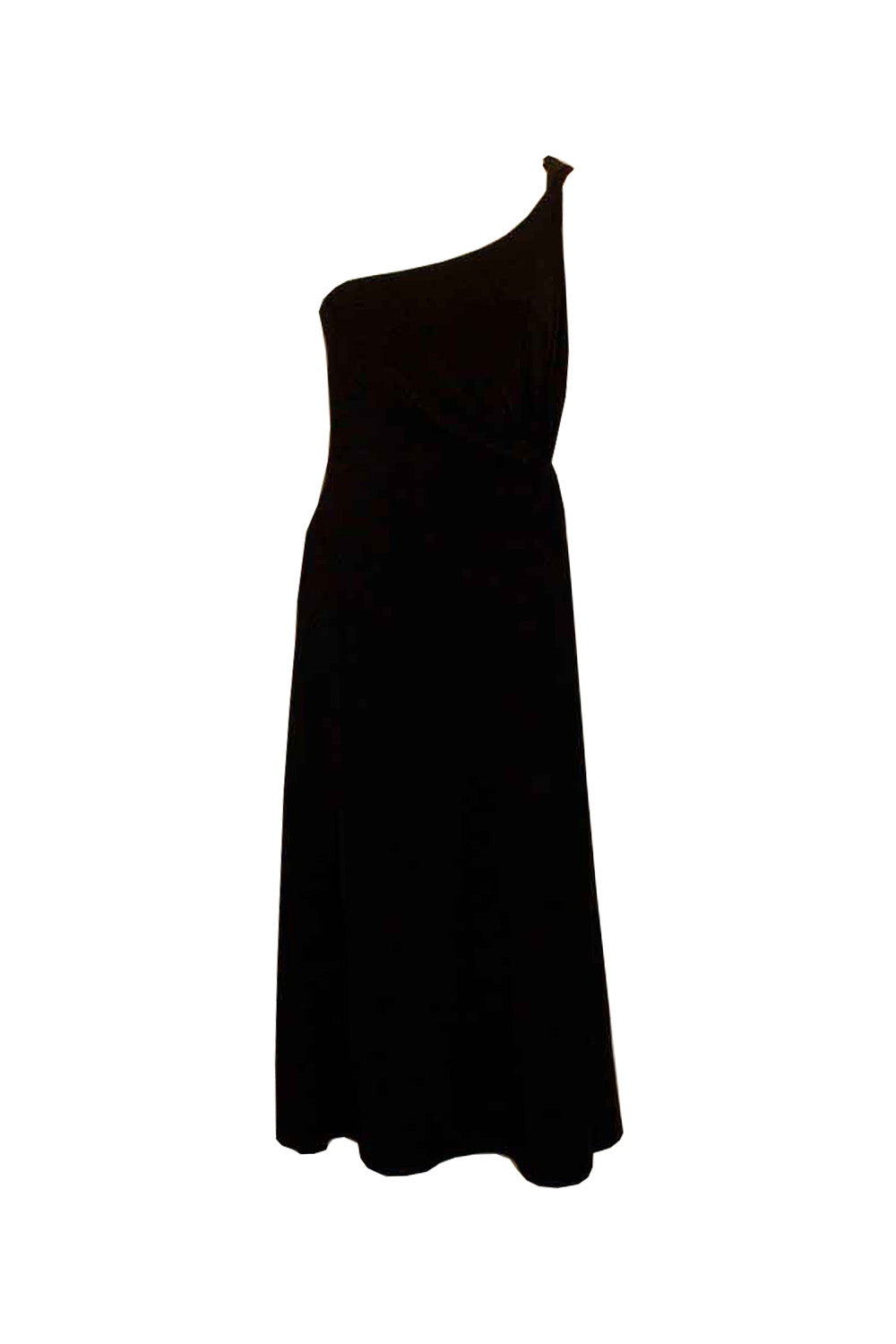 Vintage Joseph Ribkoff Black One Shoulder Cocktail Dress modesandmore Vintage Joseph Ribkoff Black One Shoulder Cocktail Dress modesandmore