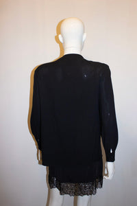 Vintage Yves Saint Laurent Rive Gauche Black Jacket