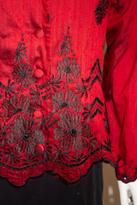Vintage Monsoon Silk Jacket with wonderful embroidery