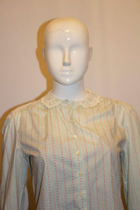 Ralph Lauren Pretty Vintage Blouse with lace collar