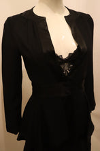 Load image into Gallery viewer, Vintage Black Ossie Clark Moss Crepe Jacket