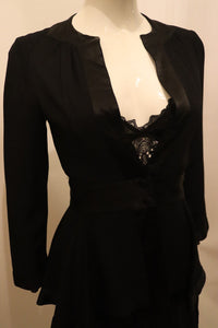 Vintage Black Ossie Clark Moss Crepe Jacket