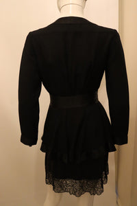 Vintage Black Ossie Clark Moss Crepe Jacket