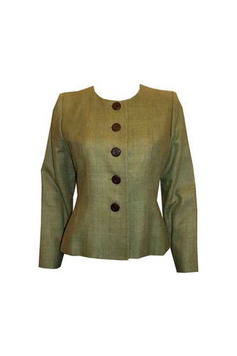 Vintage Yves Saint Laurent Rive Gauche Raw Silk Jacket