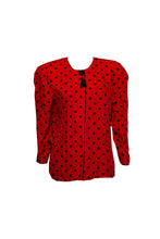 Load image into Gallery viewer, Vintage Maggy London  Red Silk Blouse