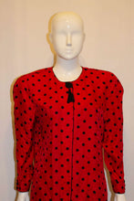 Load image into Gallery viewer, Vintage Maggy London  Red Silk Blouse