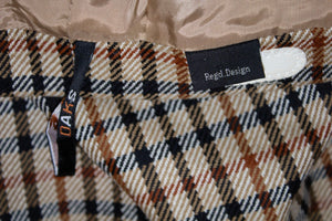 Vintage Daks 1970s Check Wool Skirt