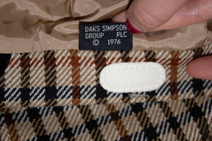 Vintage Daks 1970s Check Wool Skirt