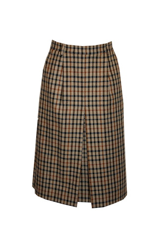 Vintage Daks 1970s Check Wool Skirt