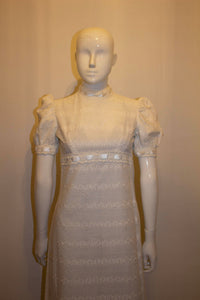Vintage California White Cotton Gown