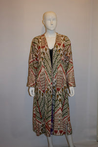 Vintage Ikat Coat , reveresible