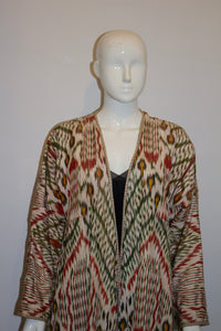 Vintage Ikat Coat , reveresible