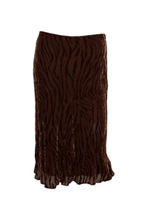 Vintage Blumarine Brown Devoree Velvet Skirt