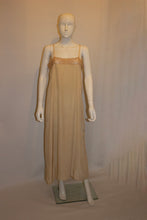 Load image into Gallery viewer, Vintage Pale Coffee Colour Silk Slip with Lace Detail.
