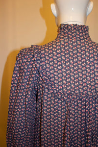 Vintage Early Laura Ashley Floral Cotton Smock  Dress