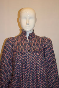Vintage Early Laura Ashley Floral Cotton Smock  Dress
