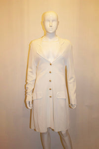 Vintage White Celine Coat Dress