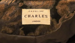 Vintage Caroline Charles Printed Velvet Jacket