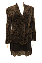 Load image into Gallery viewer, Vintage Caroline Charles Printed Velvet Jacket