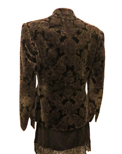 Vintage Caroline Charles Printed Velvet Jacket