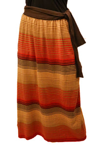 Vintage Ferragamo Stripe Skirt