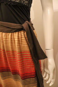 Vintage Ferragamo Stripe Skirt