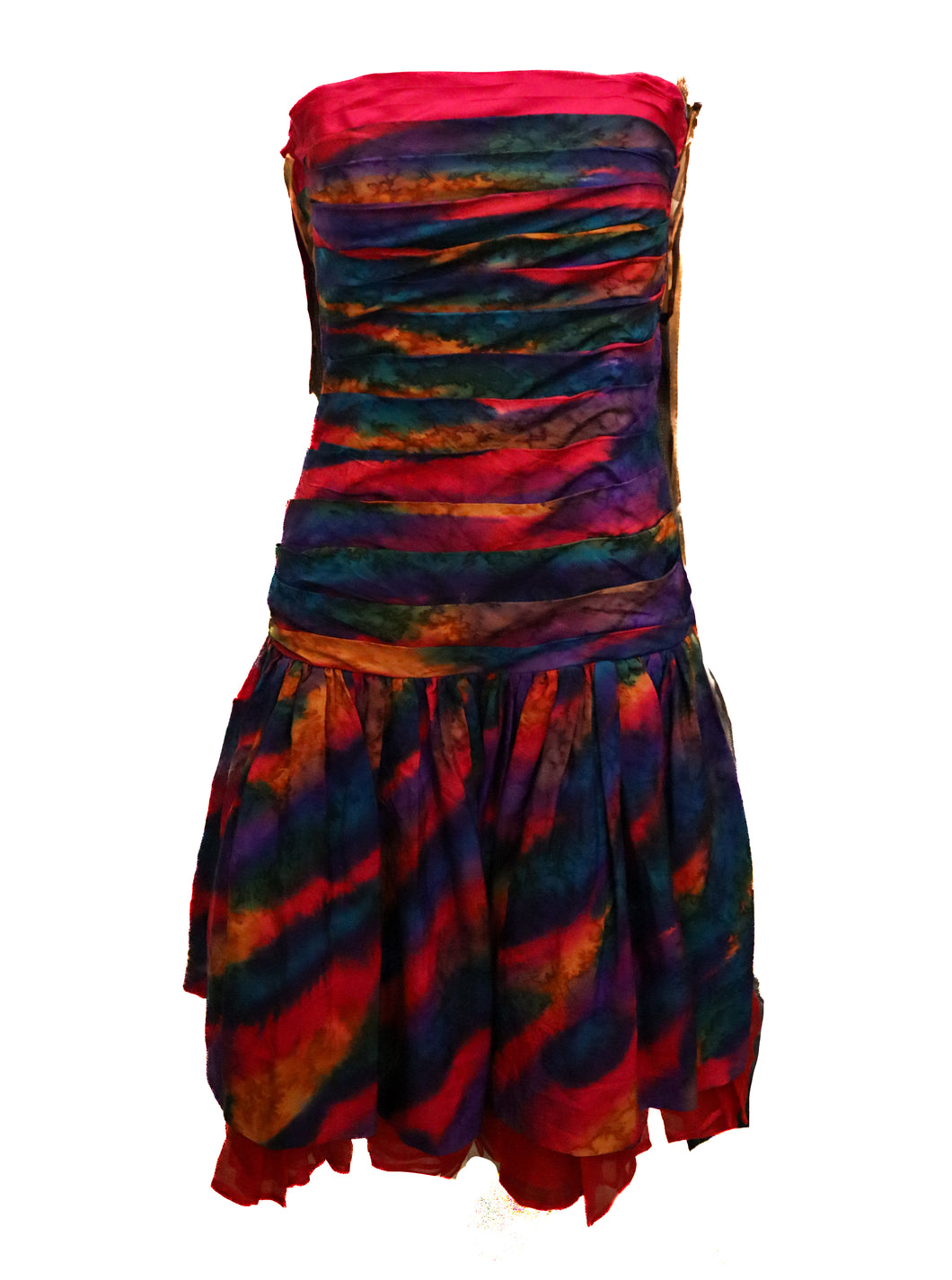 Kamal Haut Couture Multi Colour Silk Dress