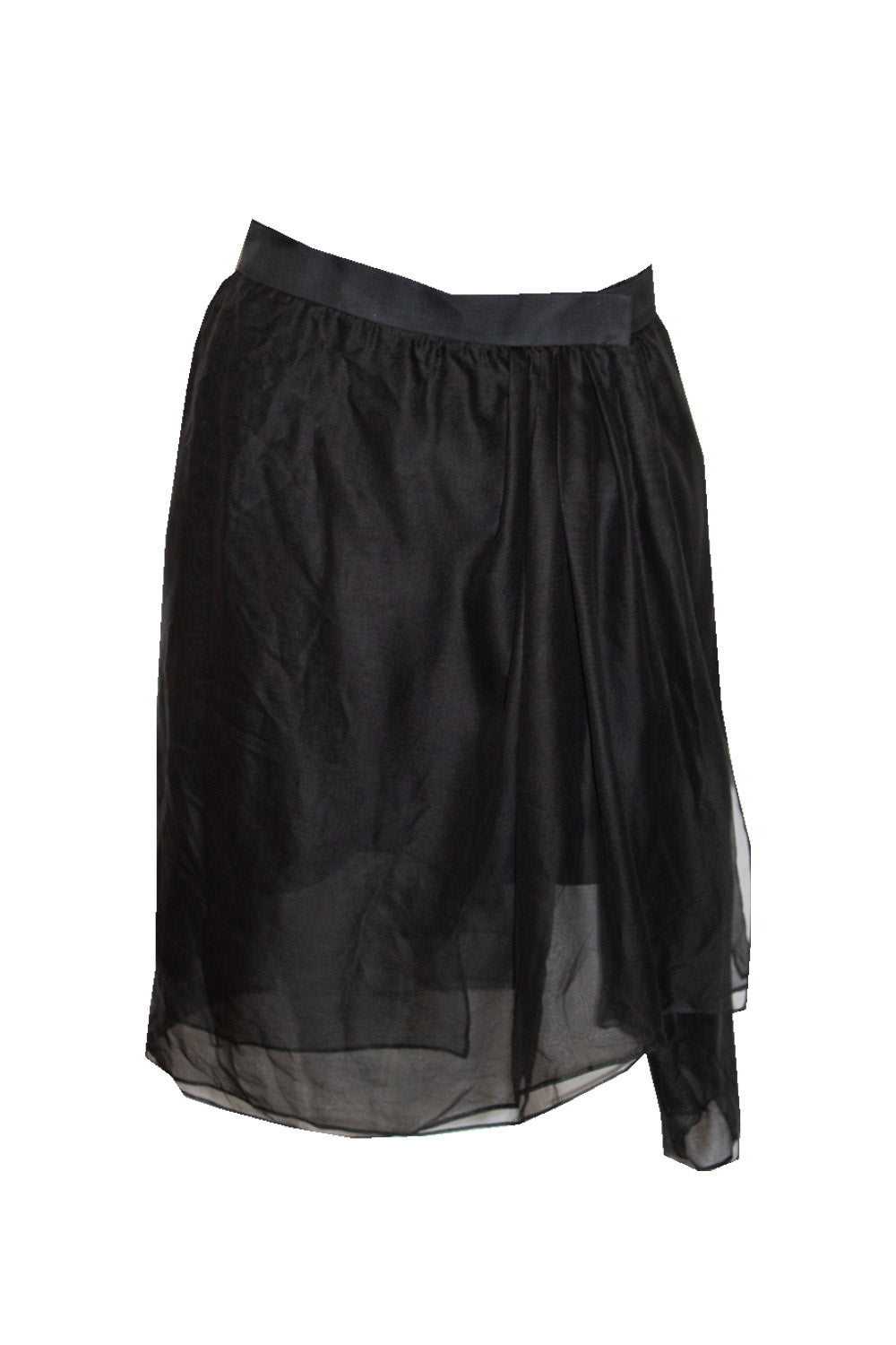 Vintage Yves Saint Laurent Rive Gauche Silk Wrap Over Skirt