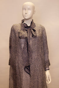 Vintage La Chasse Silk Chiffon Dress and Coat