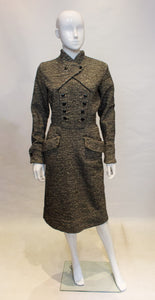 A Stylish 1960s Vintage Black and Ivory Day Dress