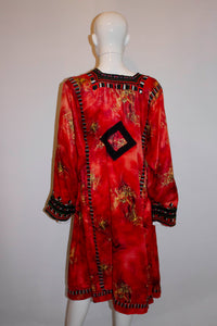 Vintage Silk Afghani Dress