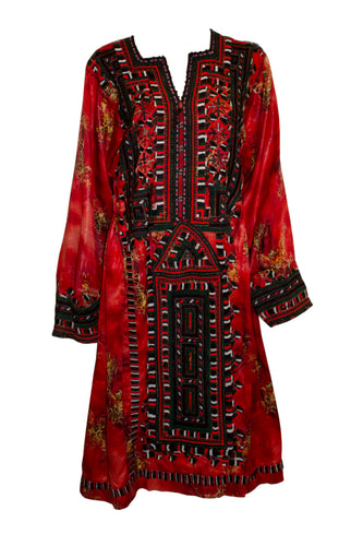 Vintage Silk Afghani Dress