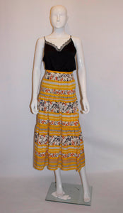 Vintage Summer Tiered Skirt