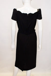 A Vintage 1950s Linz Line Black Cocktail /Dinner Dress