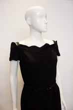 Load image into Gallery viewer, A Vintage 1950s Linz Line Black Cocktail /Dinner Dress