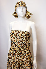 Load image into Gallery viewer, A Vintage 1960s Polly Peck Animal Print Dress and Matching Scarf