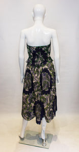 A Vintage 1950s Batik Printed Skirt and Bodice