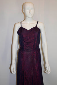 Vintage Purple Lame Dress