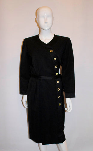 Vintage Yves Saint Laurent Rive Gauche Black Cocktail/Dinner Dress