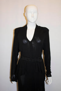 Vintage Janice Wainright Black Dress