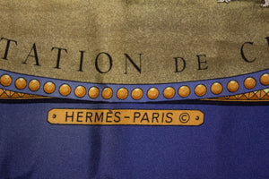 Vintage Hermes Scarf , Presentation de Chevaux