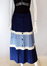 Load image into Gallery viewer, A vintage 1950s navy stripe summer skirt