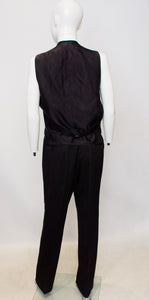A pair of 1980s black Rare Vintage Trousers by A Caraceni made for Karl Lagerfeld